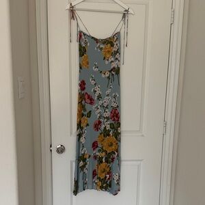 Reformation Blue Floral Midi Dress
